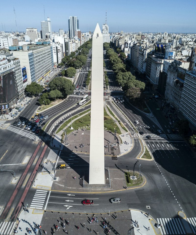 The Obelisco on Avenida 9 de Julio, Buenos Aires