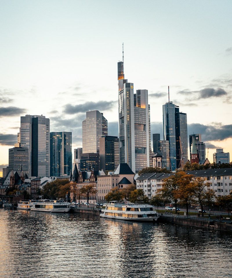 Frankfurt skyline across the River Main