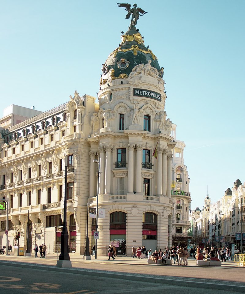 The Metropolis Building on Gran Vía, Madrid