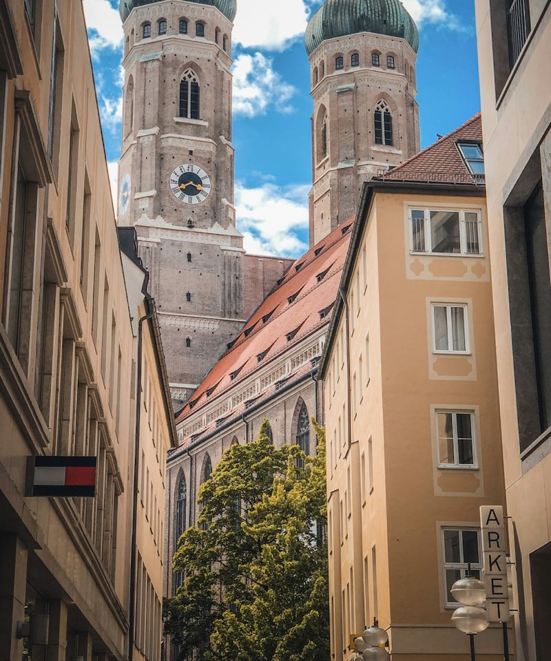 The twin towers of the Frauenkirche in Munich
